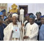 Oyo Govt. Presents Staff of Office To Ladoja